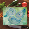 Three Oysters Glass Cutting Board