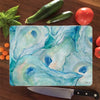 Awash in Oysters Glass Cutting Board