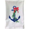 Blue Anchor Bow Flour Sack Towel