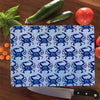 Blue Crab Repeat Glass Cutting Board