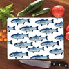 Blue Fish Glass Glass Cutting Board