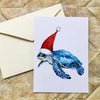 Sea Turtle Santa Boxed Note Cards