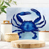 Blue Crab Blue Glass Cutting Board