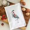Heron in Scarf Flour Sack Towel