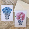 Blue & White Flowers Boxed Note Card Set
