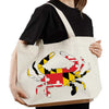 Maryland Flag Crab XL Zipper Tote