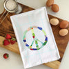 Sea Glass Peace Sign Flour Sack Towel