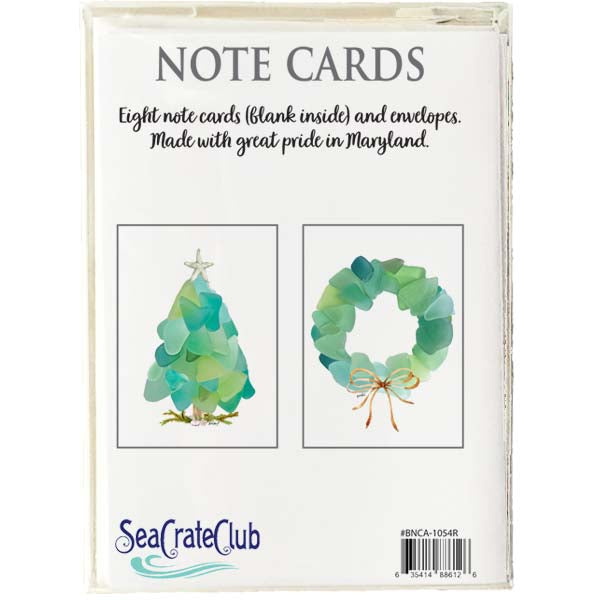 Sea Glass Christmas Box Note Card Assortment