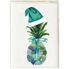 Sea Glass Pineapple Santa Box Note Cards