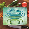 Striped Crab Glass Cutting Board