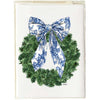Blue & White Bow Wreath Boxed Note Cards