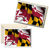 Maryland Flag Waving Boxed Note Cards