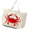 Red Crab Zipper Tote