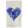 Sea Glass Heart Kitchen Towel-Cobalt