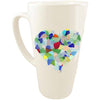 Sea Glass Heart Latte Mug