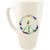 Sea Glass Peace Sign Latte Mug