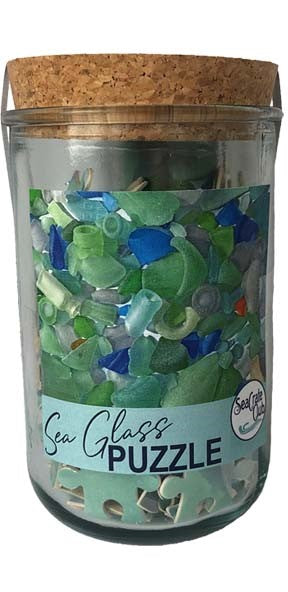 Sea Glass Puzzle, Pastel - Recycled Green Glass