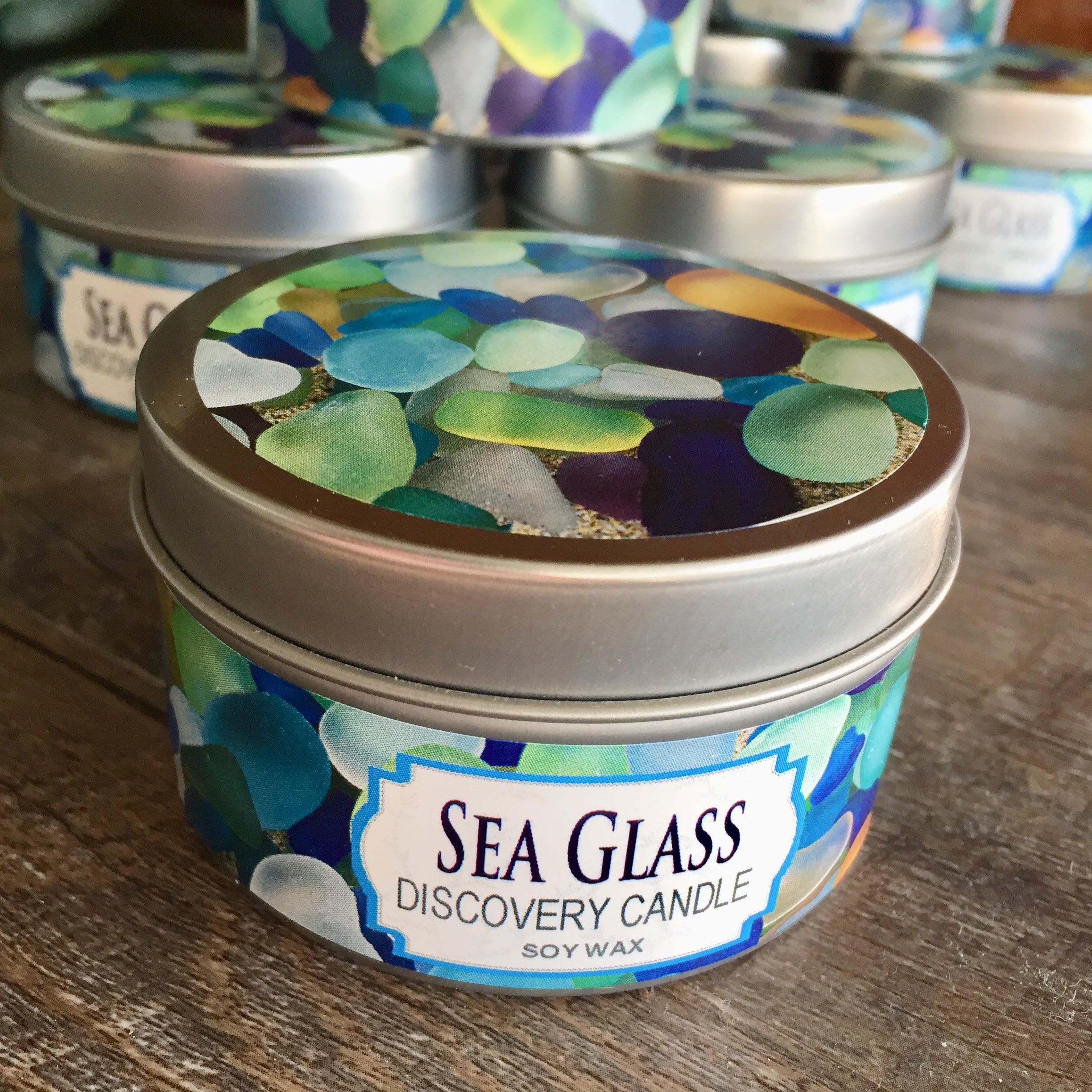 Sea Glass Discovery Candle Tin